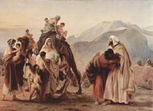 Francesco Hayez: Esau and Jacob reconcile (1844)